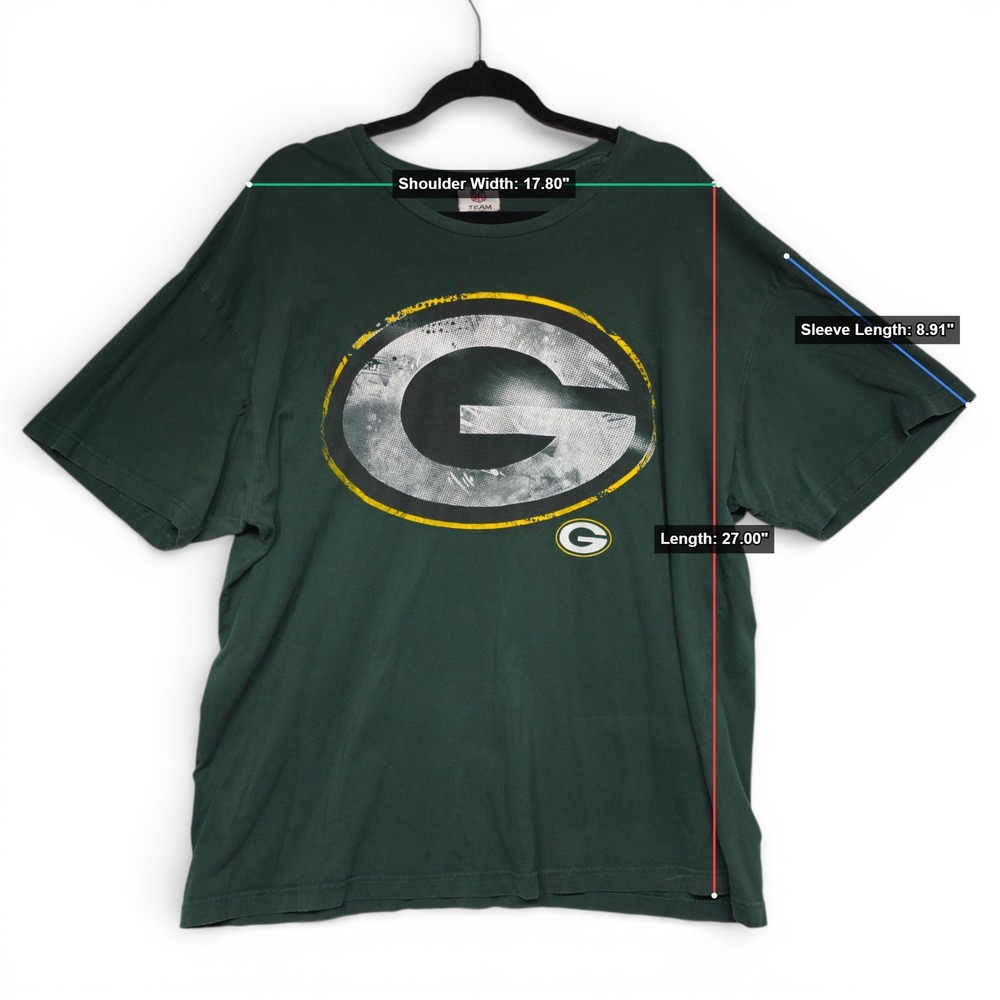 Vintage NFL Green‎ Bay Packers T Shirt Men XL Green Team Apparel Football - Picture 6 of 6